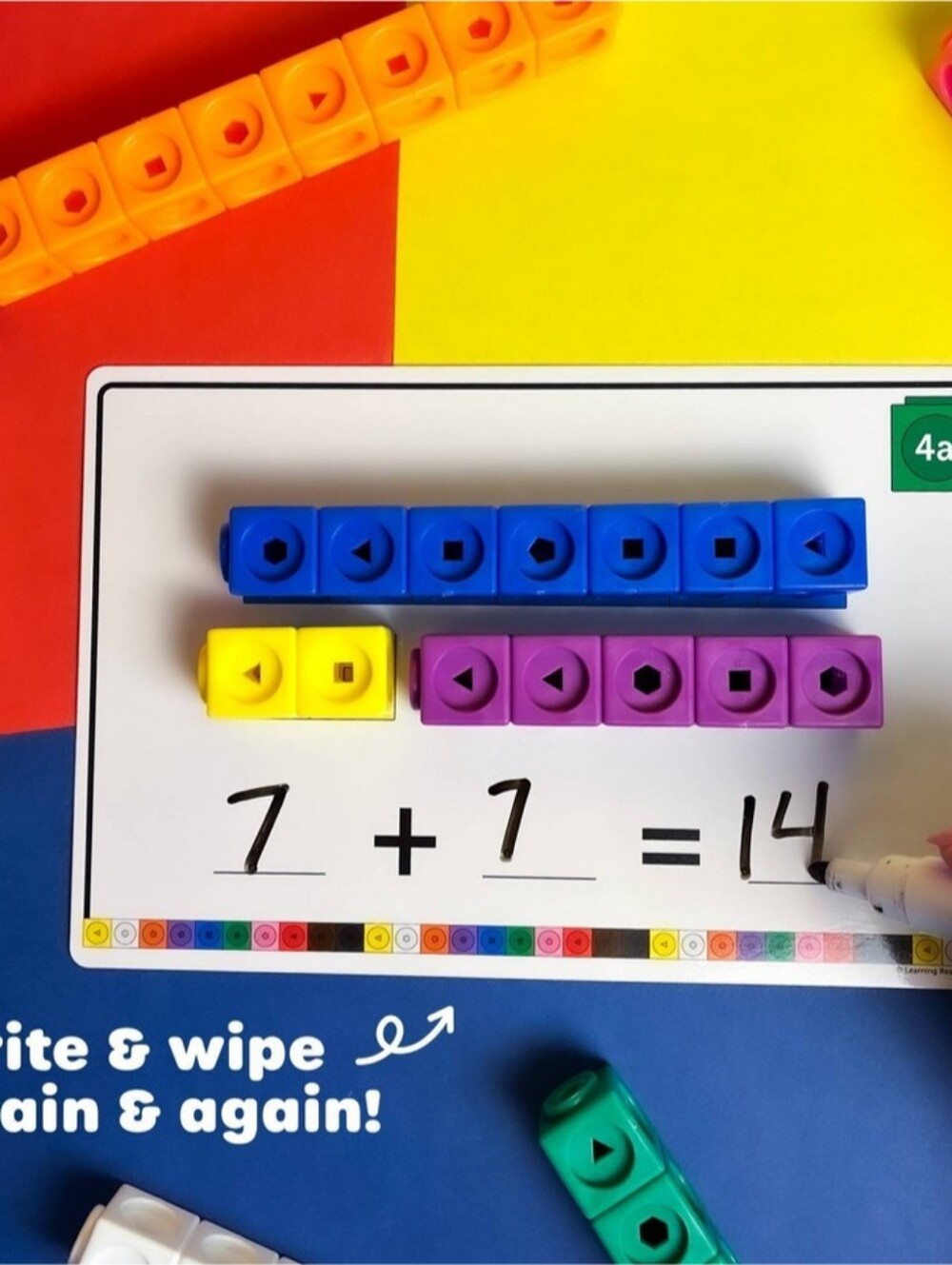 Learning Resources MathLink Cubes Early Math Activity Set 115pc LER4286 NEW NIB - Picture 7 of 11